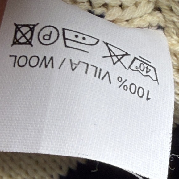 FOLC Extra Long Hat 100% Wool Deer Pompom Winter Hat Preppy Navy Red - Picture 7 of 14